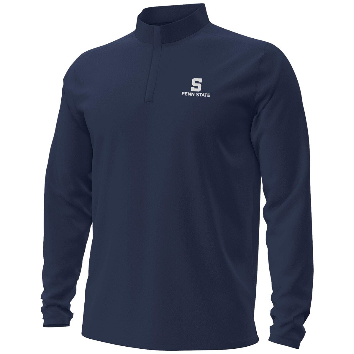 navy Under Armour motion 1/4 zip with S above Penn State on left chest